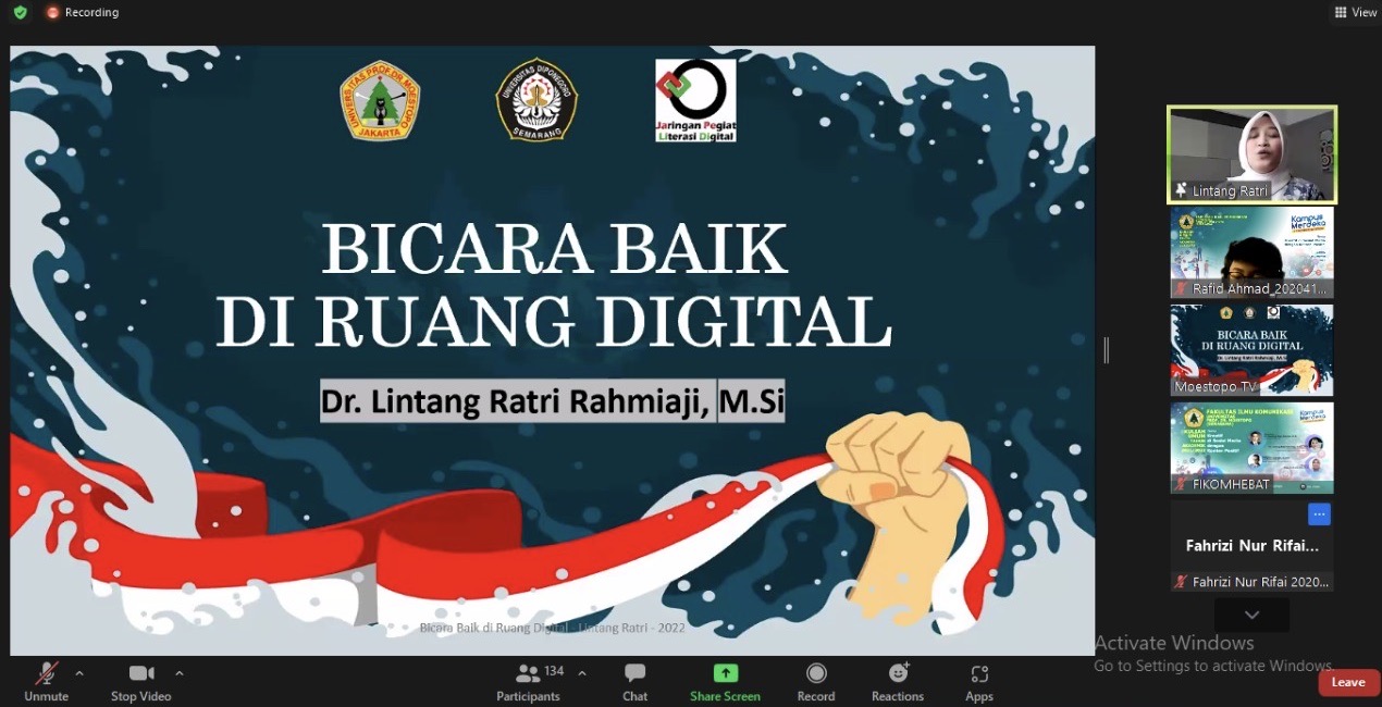 Kuliah Umum UPDM (B), Dr. Lintang Ratri Rahmiaji: Lebih Mengenal Etika di Ruang Digital